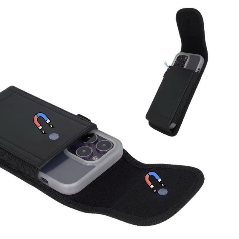 PU Leather Case Pouch Holster Belt Loop for iPhone 12/13/14/15/16 Pro Max with Magnetic Closure and Secure Fit