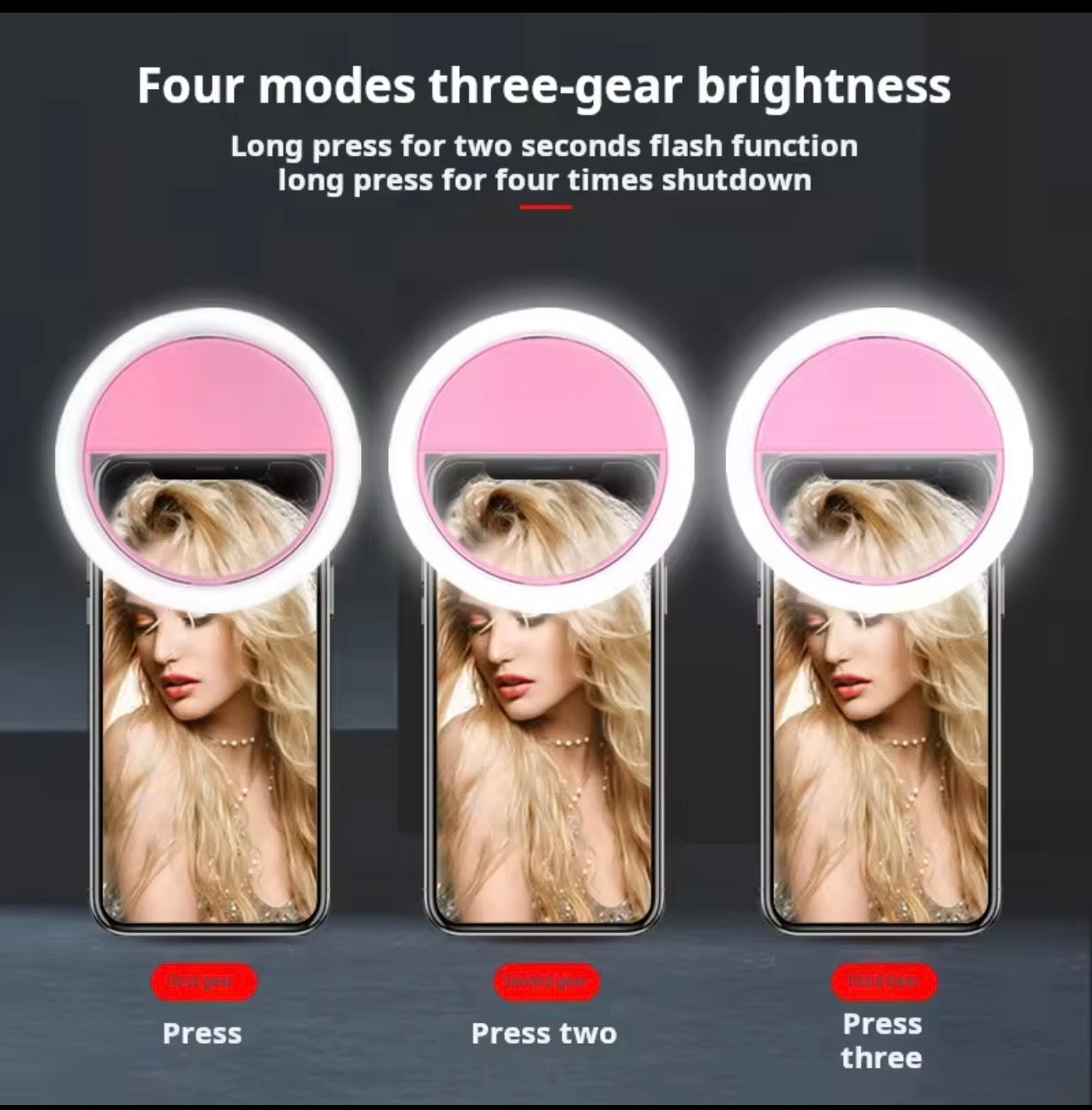 Rechargeable Mini LED Ring Light SelfieCamera with 30 RGB Modes Flexible Features - Everyday essentials