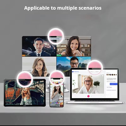 Rechargeable Mini LED Ring Light SelfieCamera with 30 RGB Modes Flexible Features - Everyday essentials