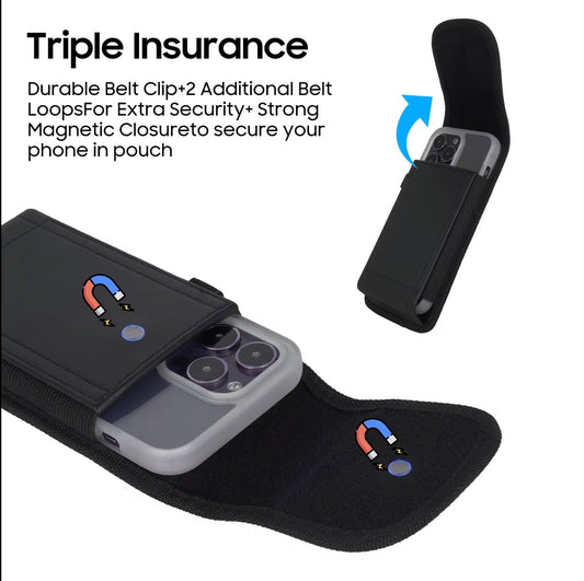 PU Leather Case Pouch Holster Belt Loop for iPhone  Waist Bag for Men - Everyday essentials