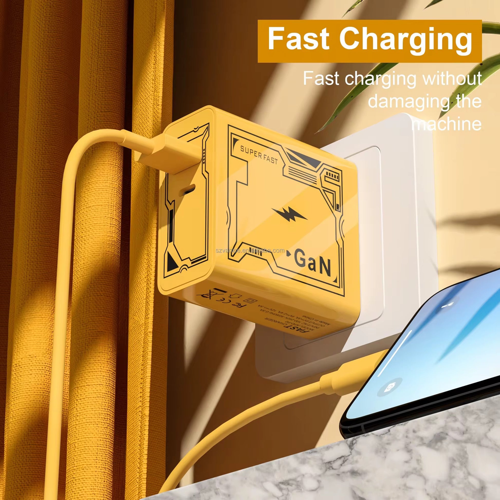 1⚡ Power Duo: 120W GaN Fast Charger + 4-in-1 Fast Charging Cable (US Plug) - Everyday essentials