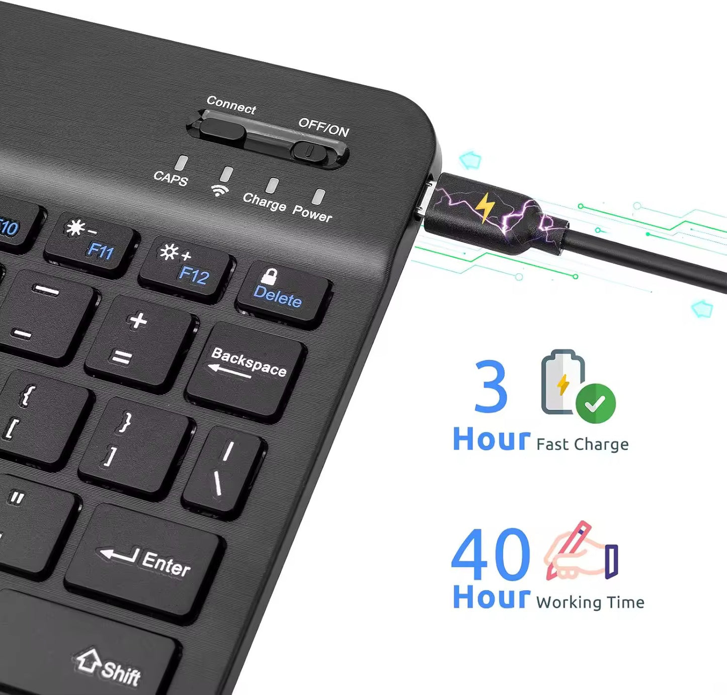 Wireless Bluetooth keyboard for iPads and tablets. - Everyday essentials