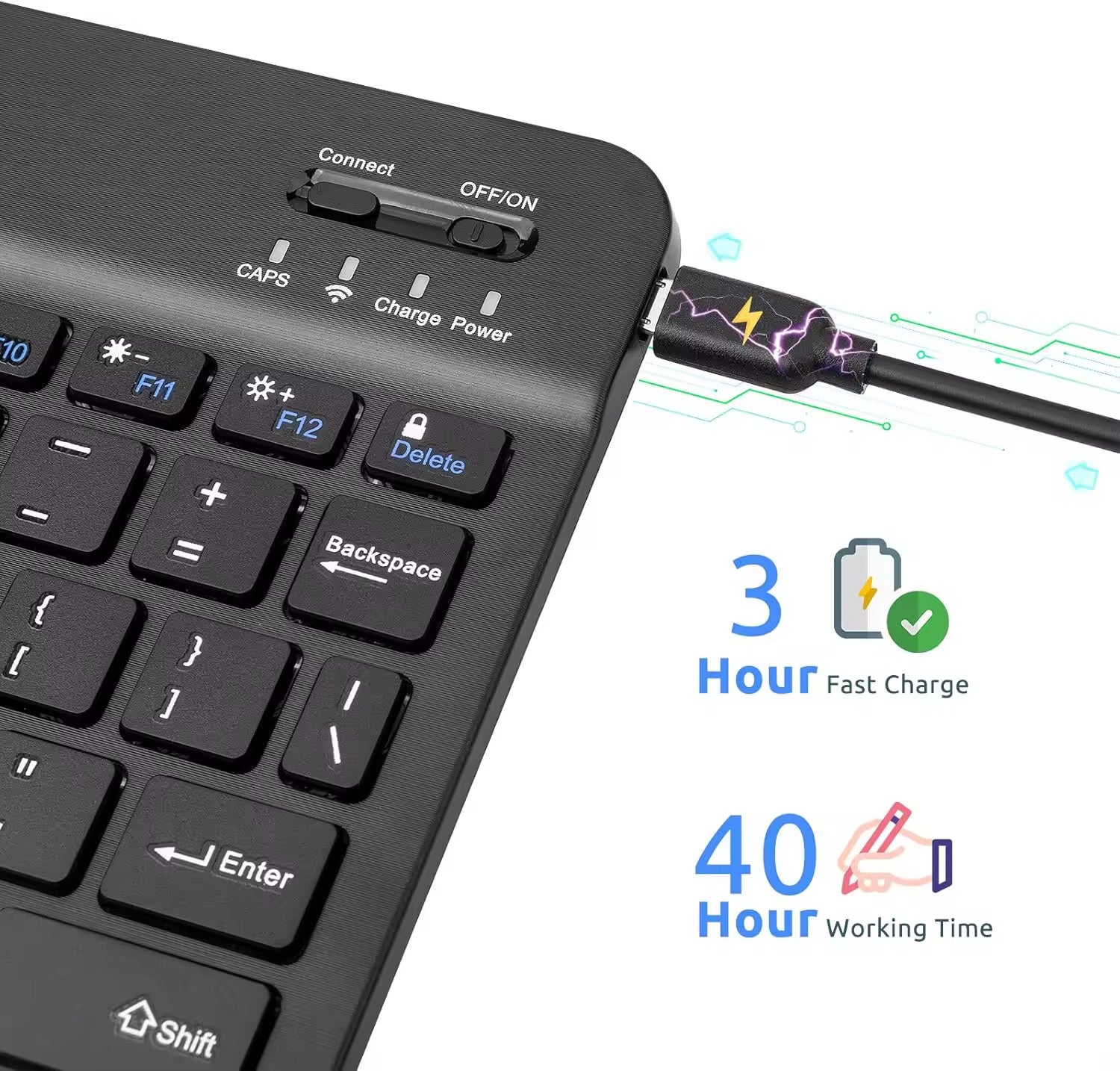 Wireless Bluetooth keyboard for iPads and tablets. - Everyday essentials