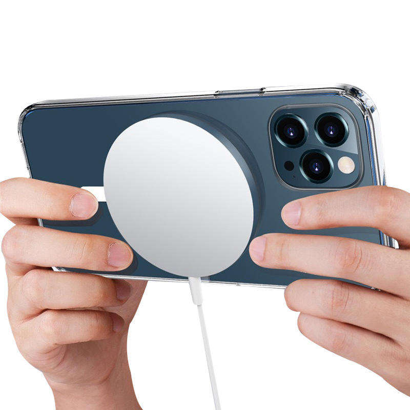 Magnetic Clear Phone Case for iPhone 14/15/16/17 – Transparent TPU + PC All-in-One Protection - Everyday essentials