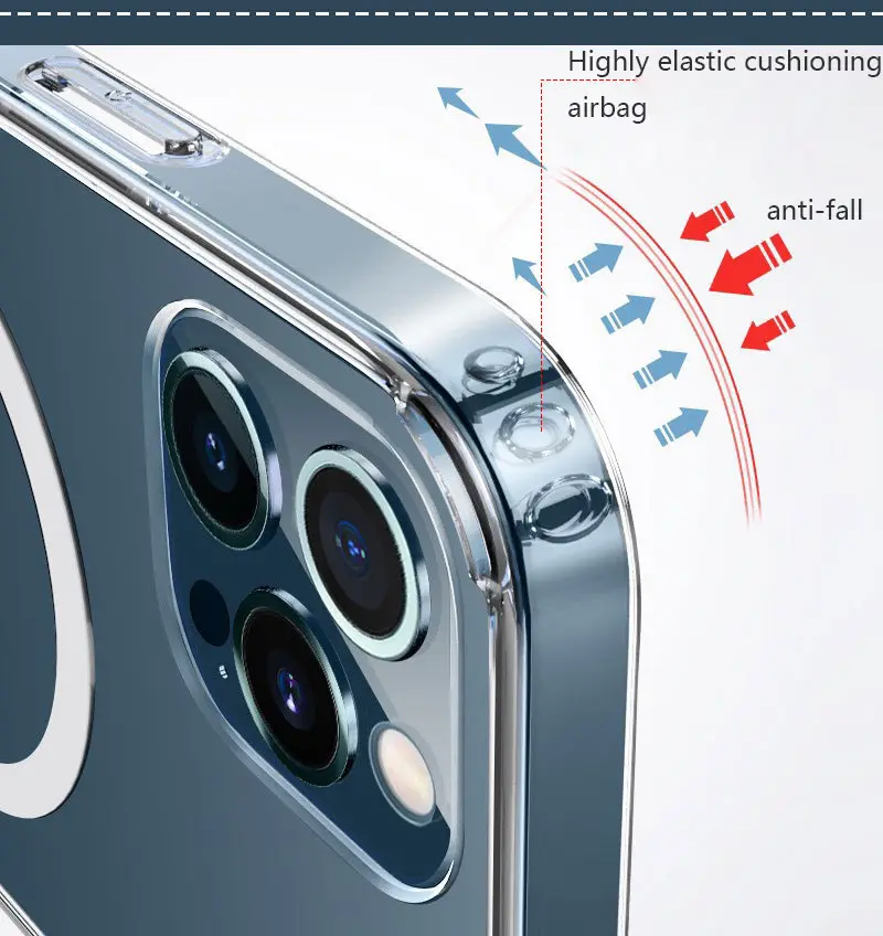 Magnetic Clear Phone Case for iPhone 14/15/16/17 – Transparent TPU + PC All-in-One Protection - Everyday essentials